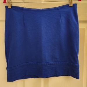 Royal blue mini skirt